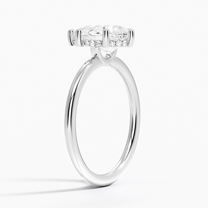 18K White Gold Gwen Perfect Fit Hidden Halo Diamond Ring