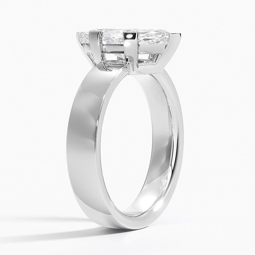 18K White Gold Parker Solitaire Ring