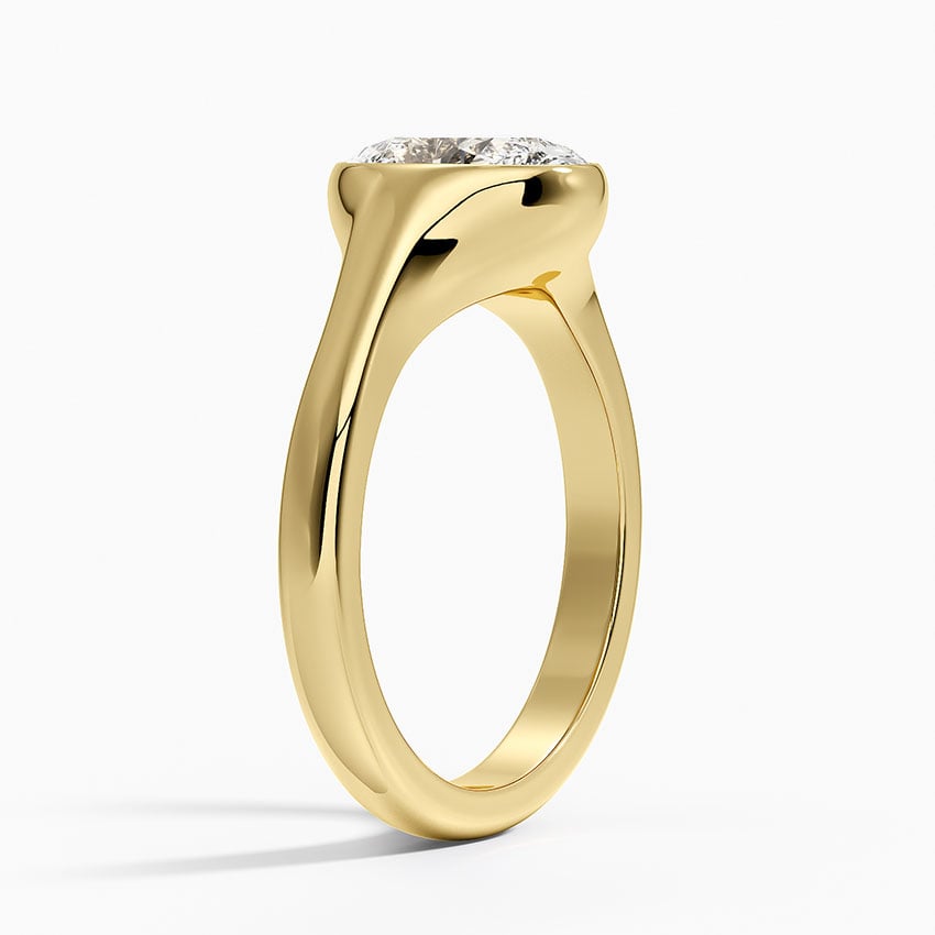Bezel Solitaire Signet Ring