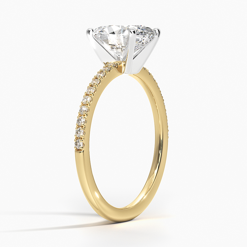 18K Yellow Gold Ballad Half Coverage Diamond Ring (1/8 ct. tw.)