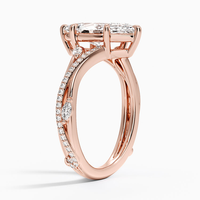 14K Rose Gold Begonia Vine Diamond Ring (1/4 ct. tw.)
