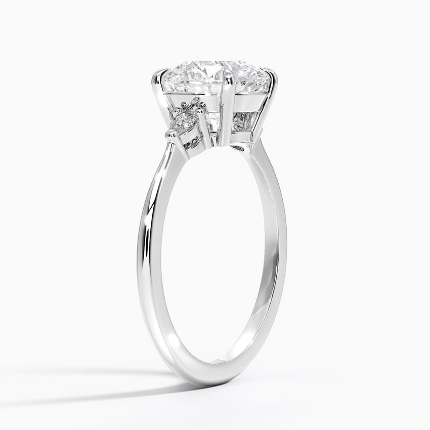 Platinum Aria Three Stone Diamond Ring (1/10 ct. tw.)