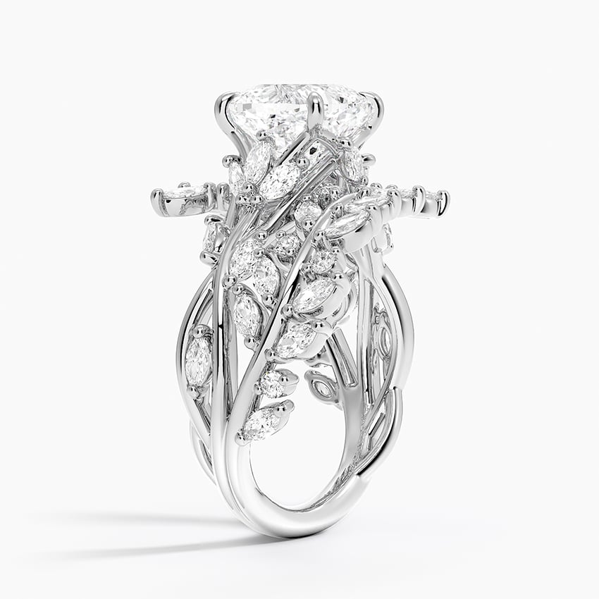 18K White Gold Secret Garden Wrap Diamond Ring