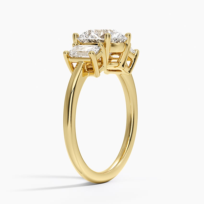 18K Yellow Gold Luxe Rhiannon Three Stone Diamond Ring (3/4 ct. tw.)