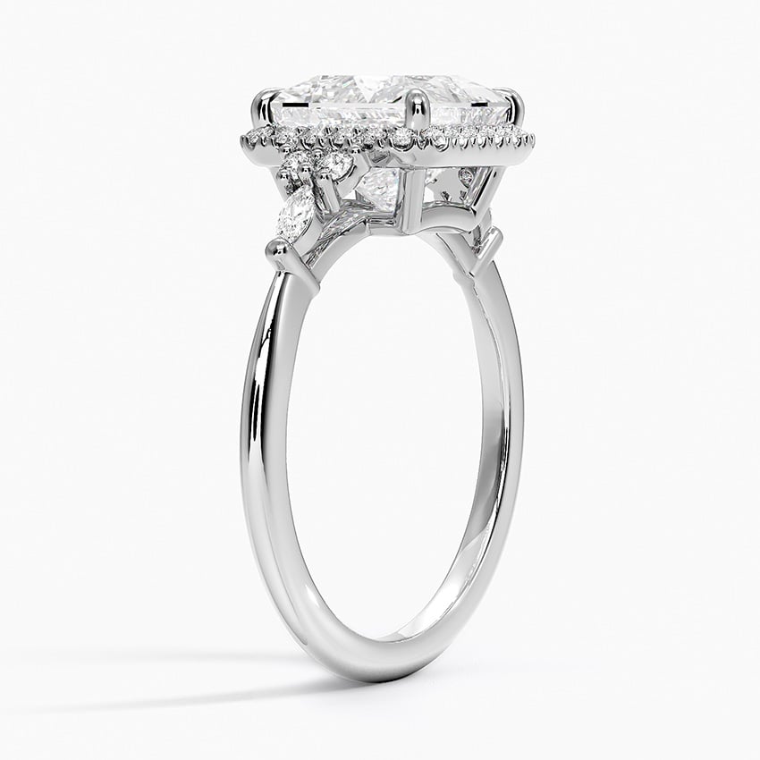 Diamond Halo Accent Engagement Rings