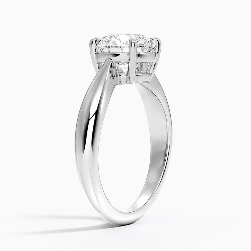 Thea Tapered Solitaire Diamond Ring