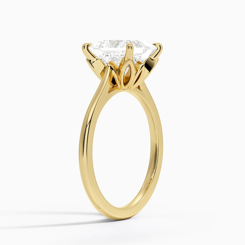 Floral Solitaire Engagement Ring