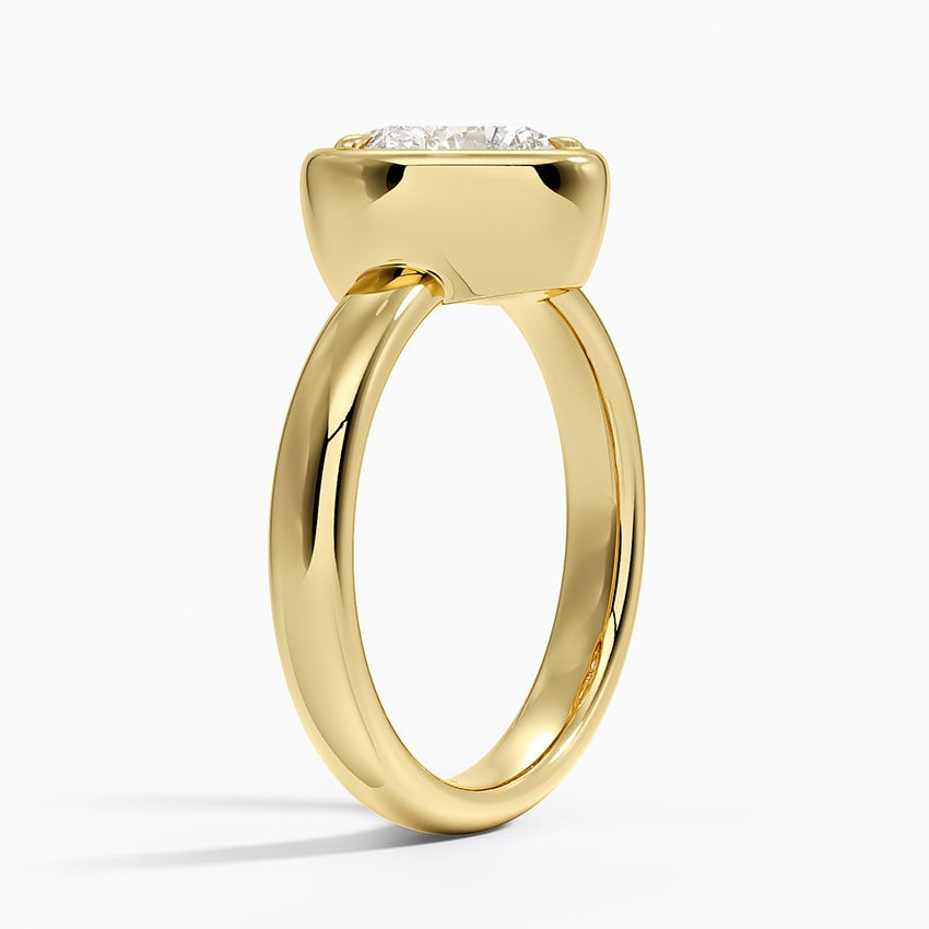 Andrea Bezel Prong Ring in 18K Yellow Gold