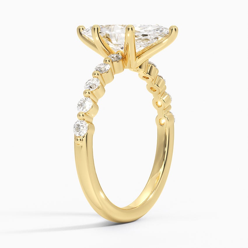 18K Yellow Gold Marseille Half Coverage Diamond Ring (1/4 ct. tw.)