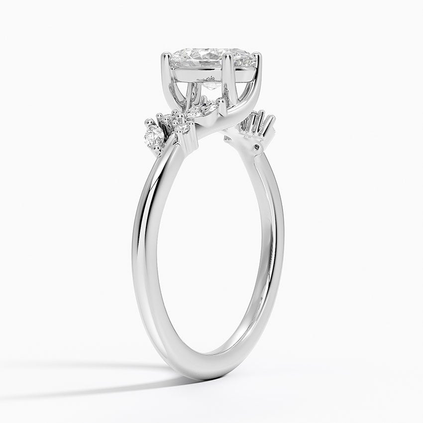 18KW Aquamarine Arden Diamond Ring, large top view