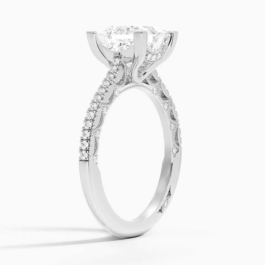 Tacori Lunetta Crescent Cathedral Diamond Ring