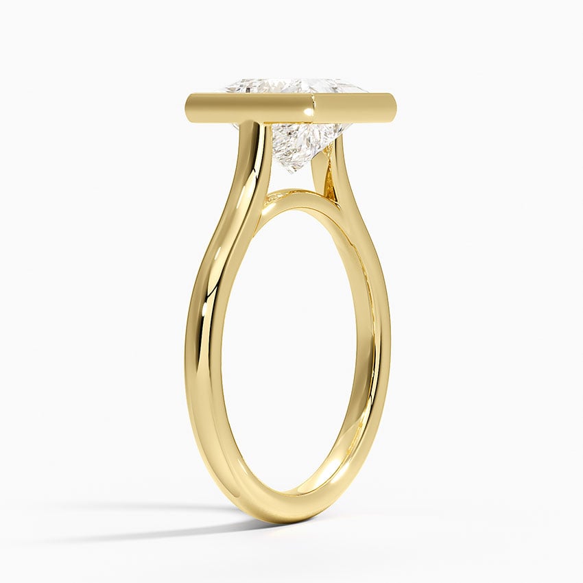 Bezel Set Engagement Ring - Luna