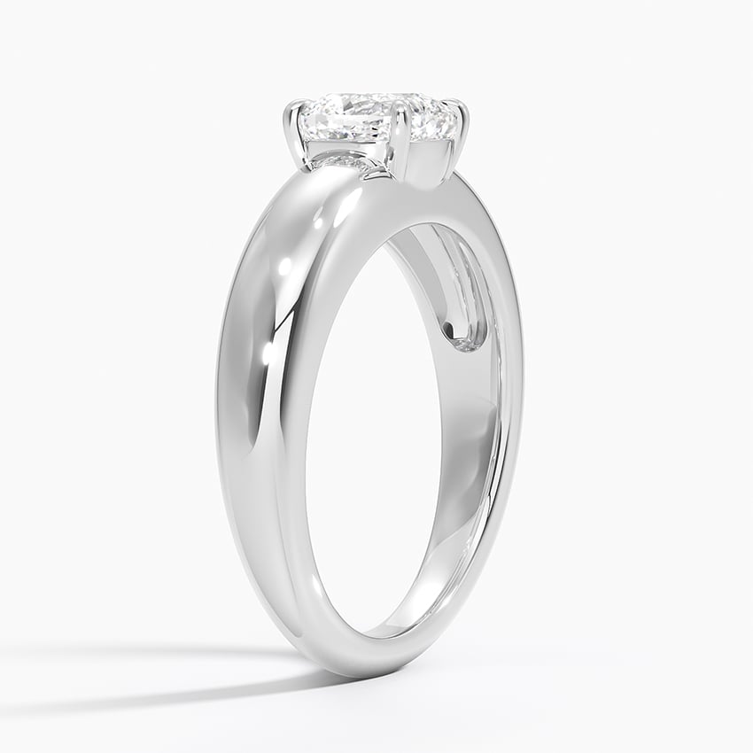 18KW Aquamarine Adrian Solitaire Ring, large top view
