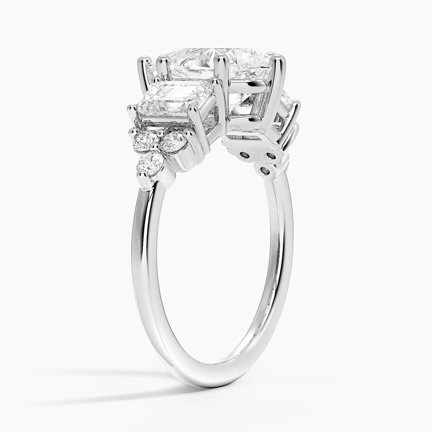 18K White Gold Sabine Cluster Diamond Ring