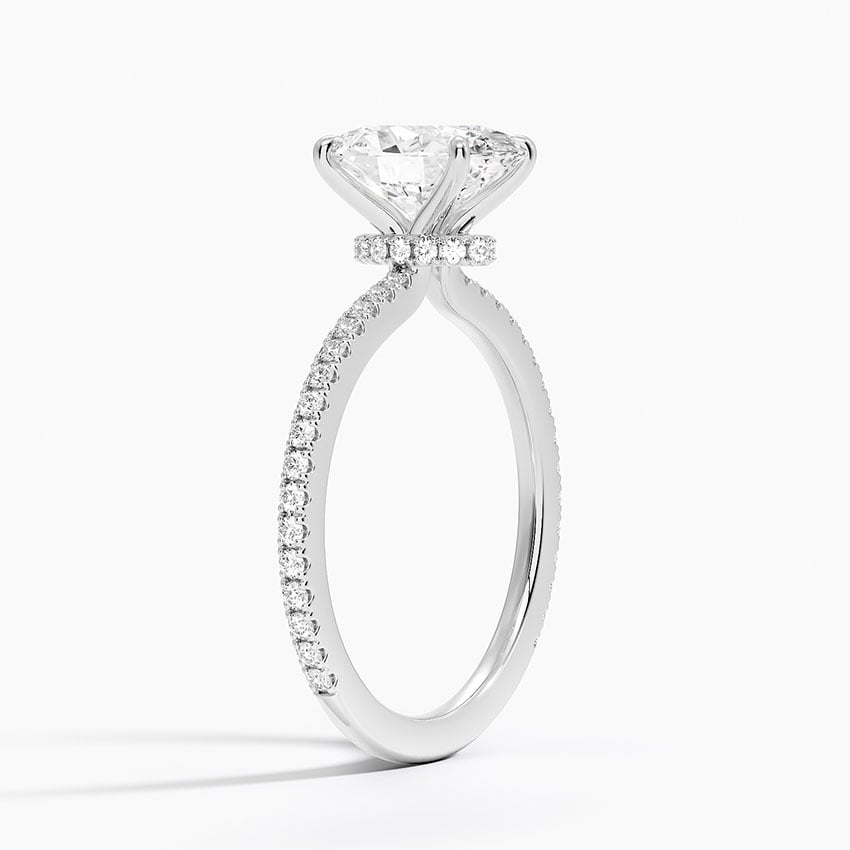 Demi Engagement Ring - Hidden Halo Diamond Ring