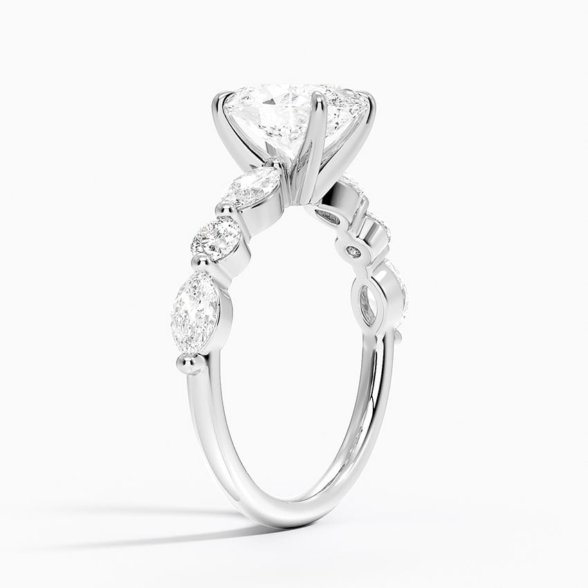 18K White Gold Grand Versailles Diamond Ring, large side view