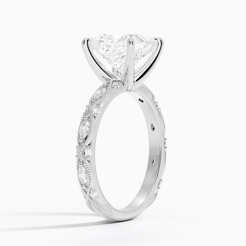 18K White Gold Celestia Milgrain Diamond Ring (1/4 ct. tw.)