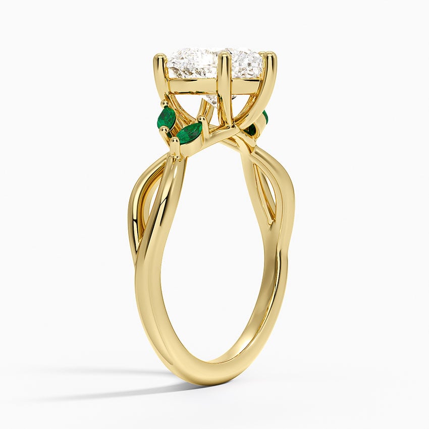 Engagement Ring With Emeralds
