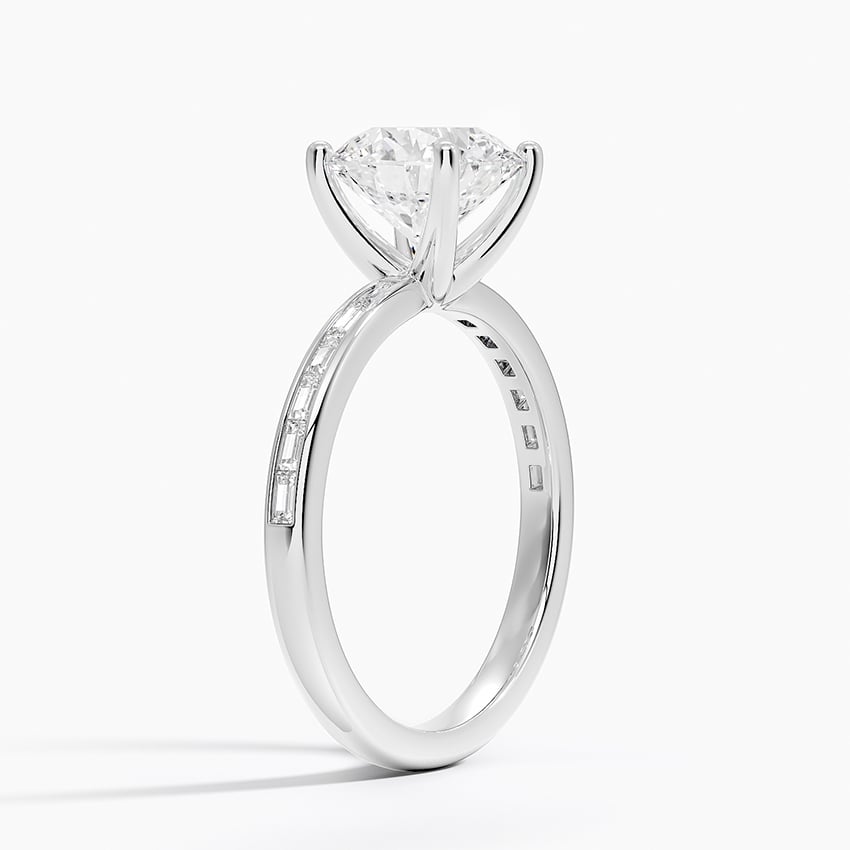 Platinum Tabitha Channel Set Baguette Diamond Ring