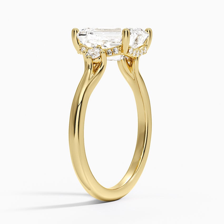 Floating Stone Diamond Engagement Ring