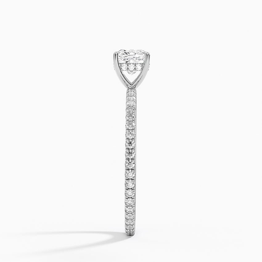 Perfect Fit Hidden Halo Eternity Diamond Ring in 18K White Gold