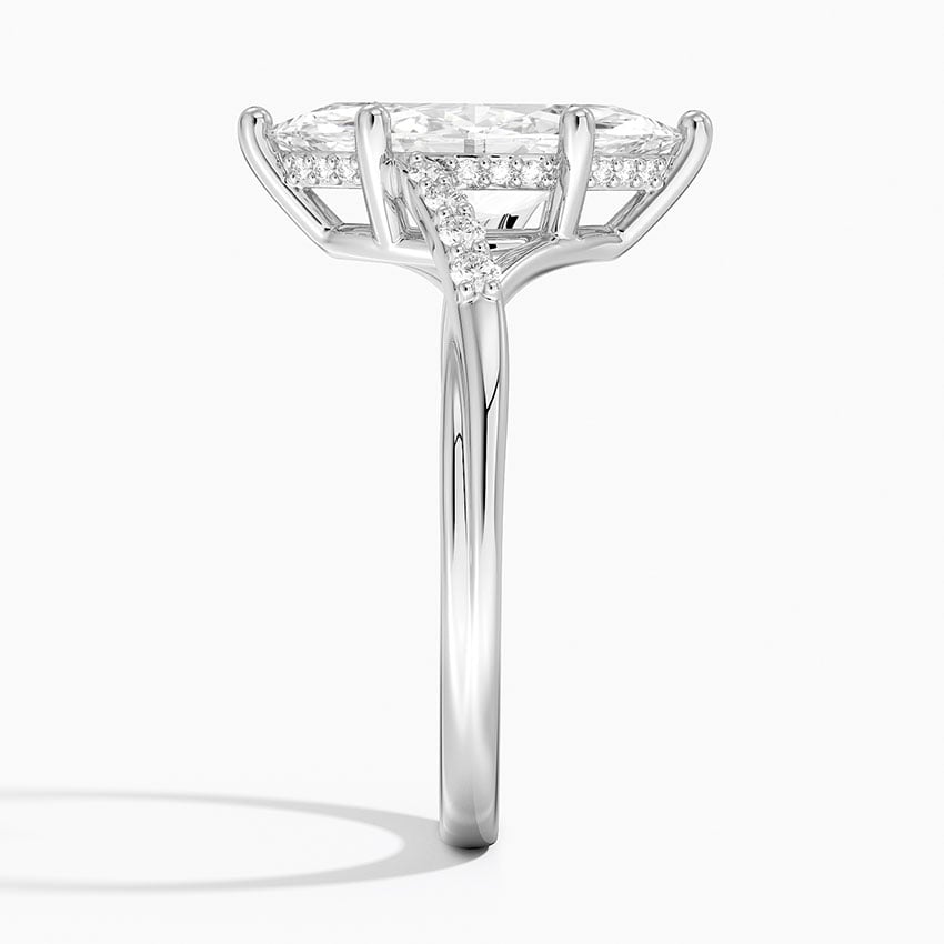 18K White Gold Chamise Hidden Halo Diamond Ring