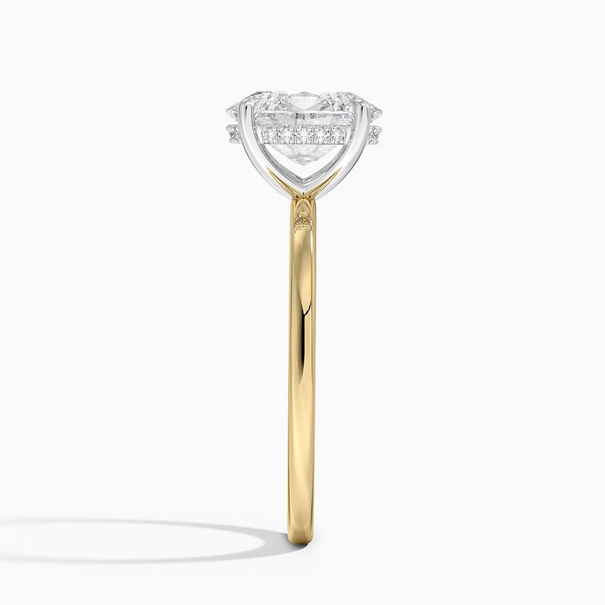 18K Yellow Gold Adorned Mixed Metal Diamond Ring