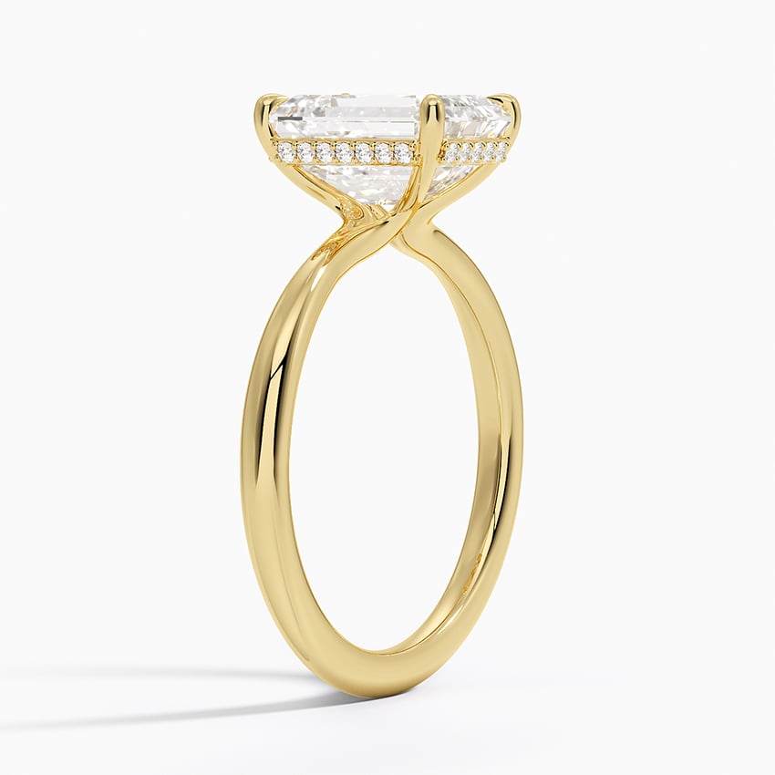 Freesia Hidden Halo Engagement Ring Tapered Band Brilliant Earth