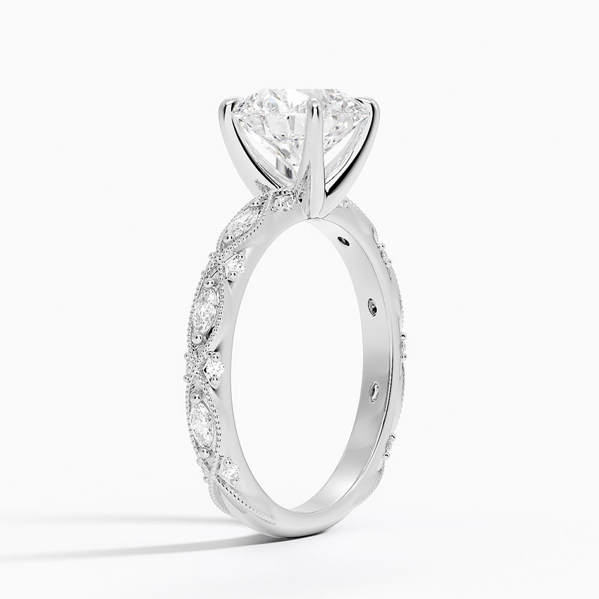 Platinum Celestia Milgrain Diamond Ring (1/4 ct. tw.)