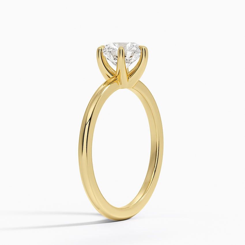 18K Yellow Gold Fairmined 1.5mm Six-Prong Solitaire Ring