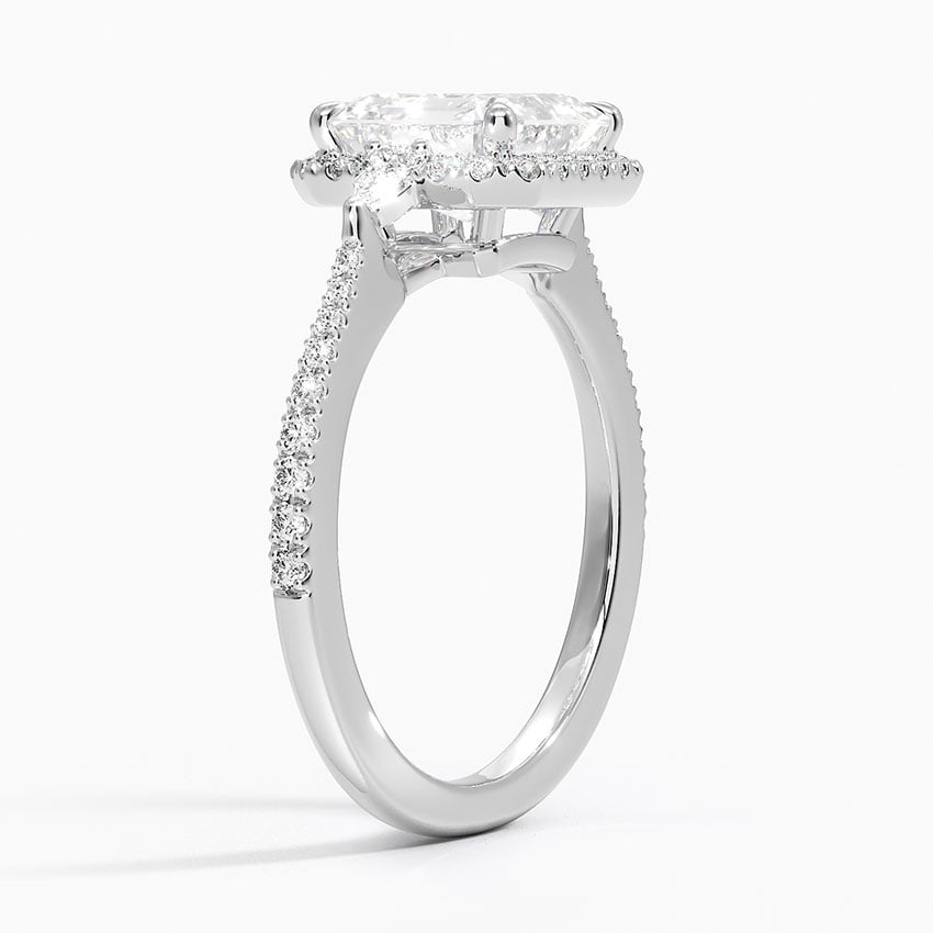 Pear Halo Diamond Ring