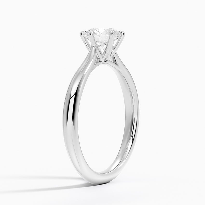 PT Moissanite Catalina Solitaire Ring, large top view