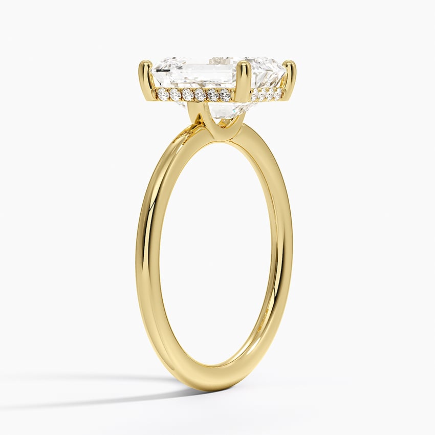 Flush Fit Hidden Halo Diamond Ring