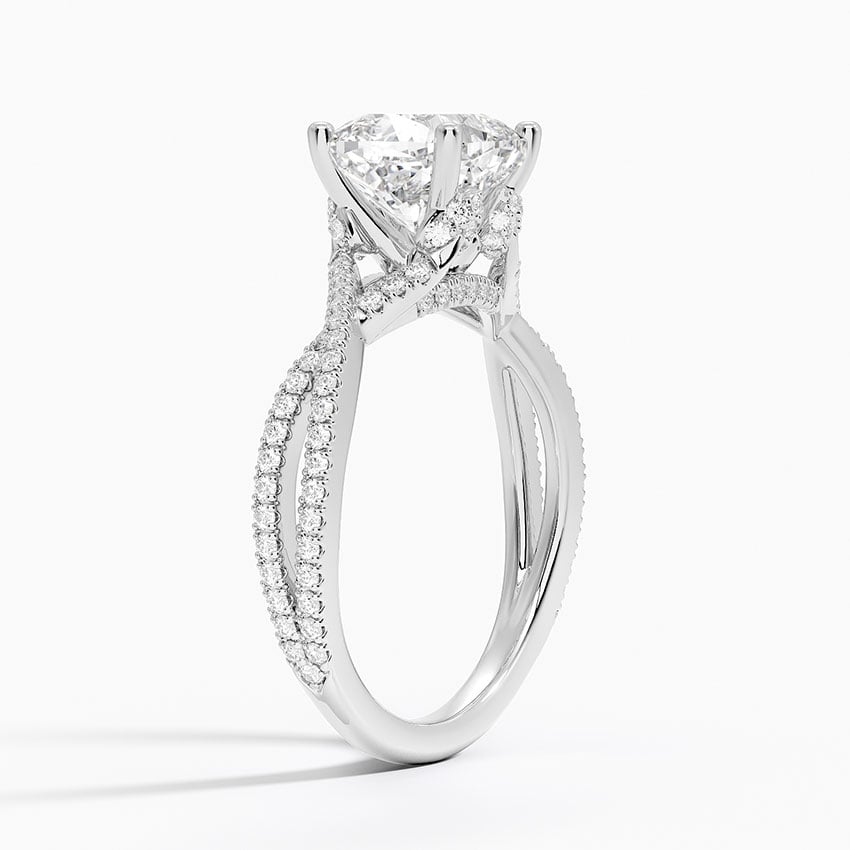 Twisting Split Shank Diamond Ring