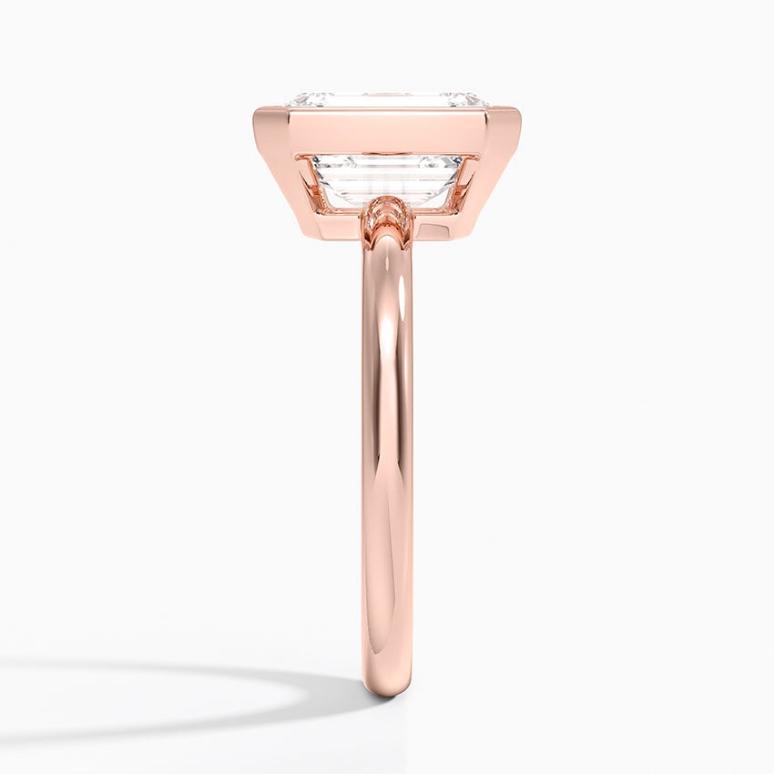 14K Rose Gold Julietta Bezel Solitaire Ring, large side view