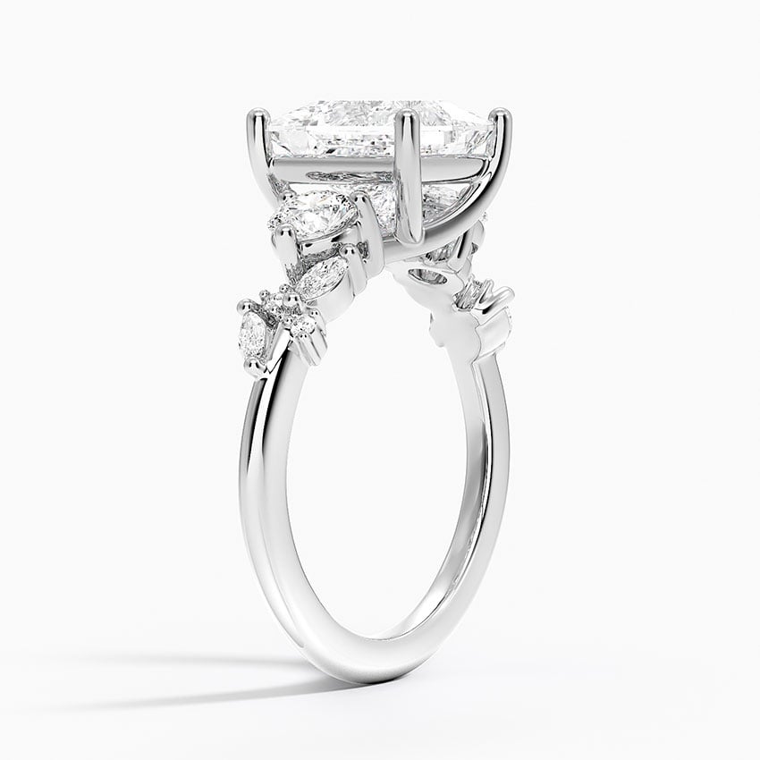18K White Gold Arden Three Stone Diamond Ring