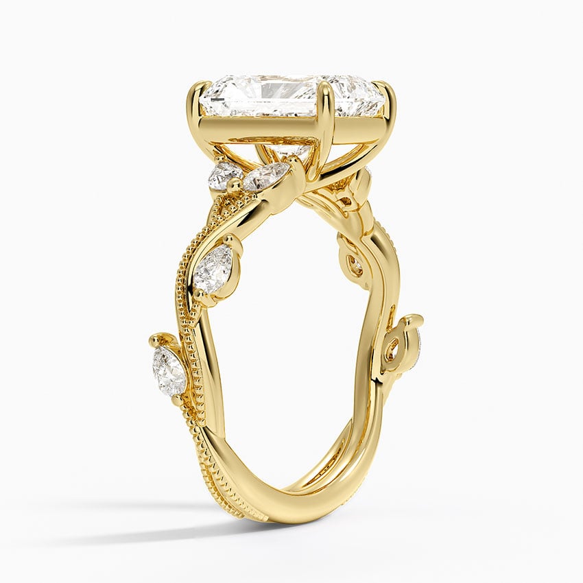 Milgrain Vine Diamond Ring