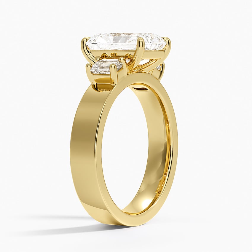Peyton Emerald Cut Three Stone Diamond Ring