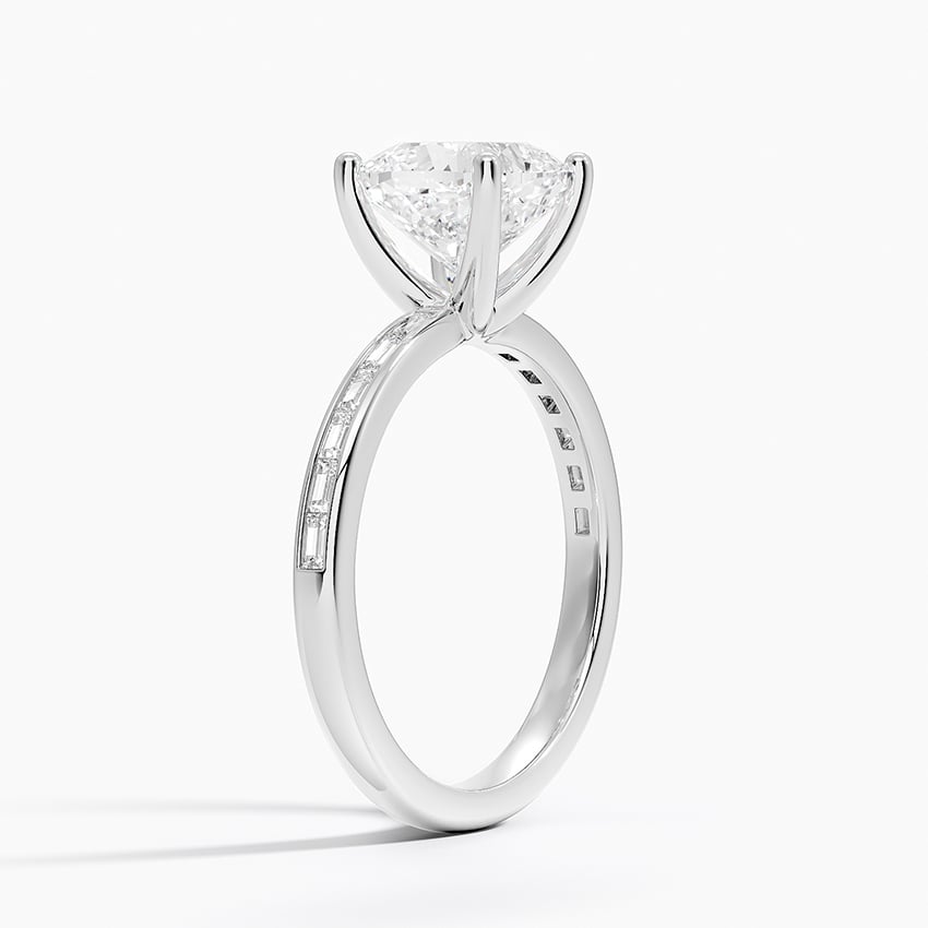 18K White Gold Tabitha Channel Set Baguette Diamond Ring
