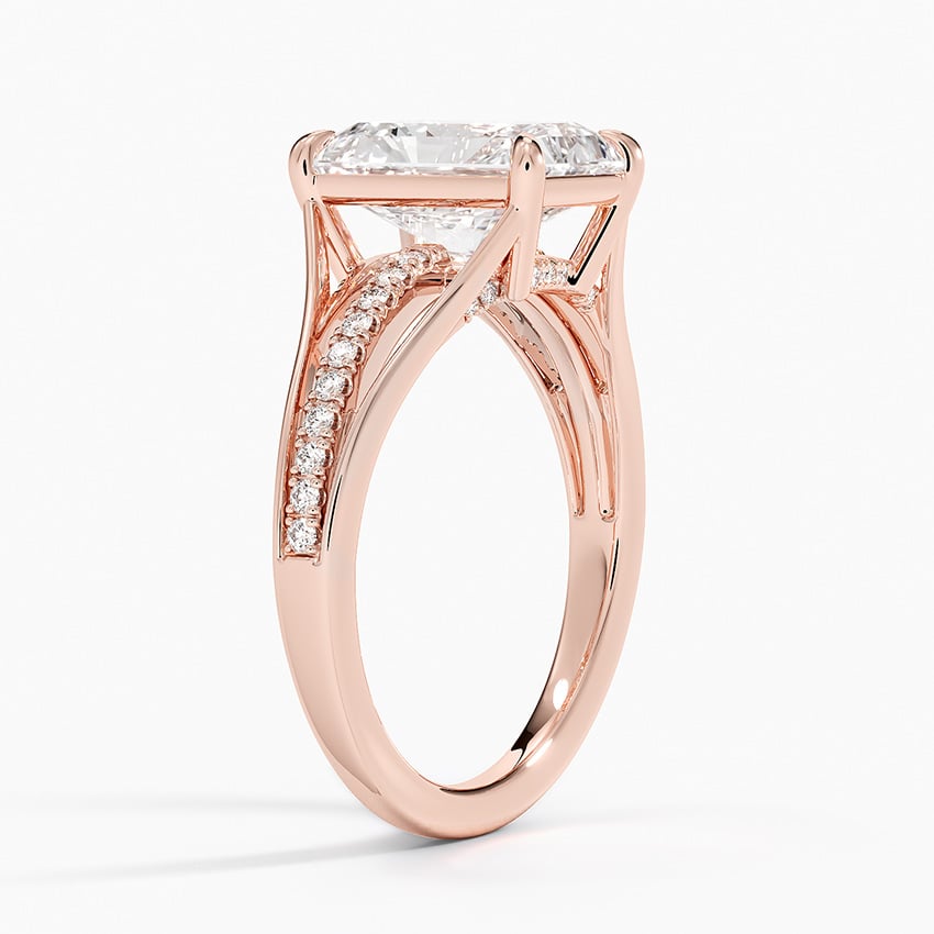 14K Rose Gold Tressa Split Shank Diamond Ring
