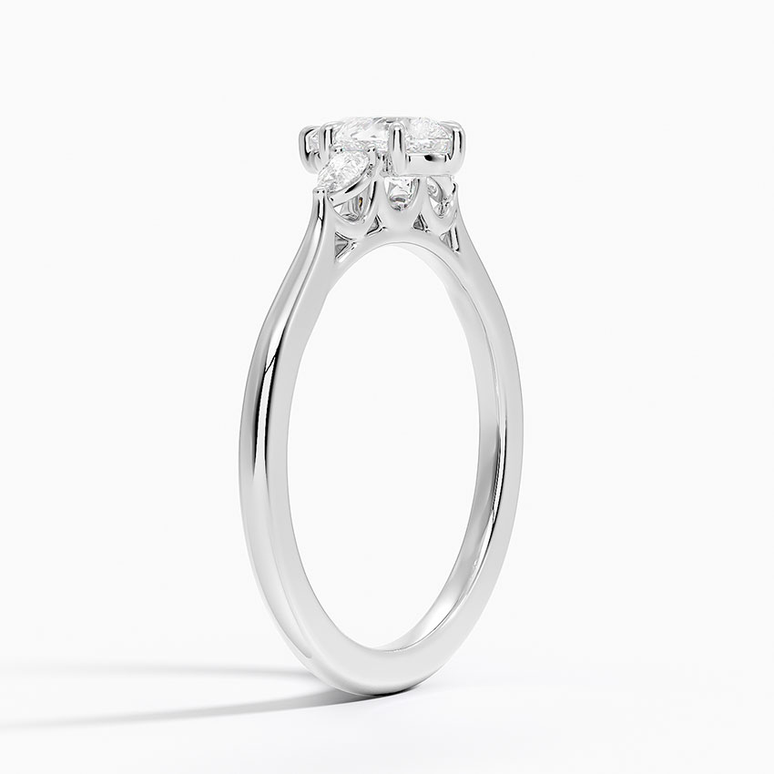 18K White Gold Aria Perfect Fit Three Stone Diamond Ring