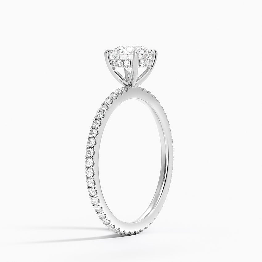 PT Sapphire Perfect Fit Hidden Halo Eternity Diamond Ring, large top view