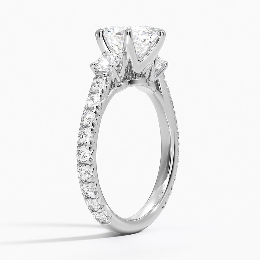 Gramercy Three Stone Diamond Ring - Brilliant Earth