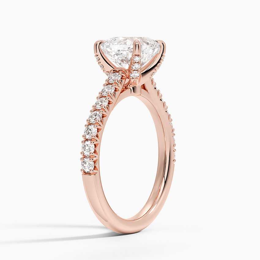 14K Rose Gold Sienna Half Coverage Hidden Accents Diamond Ring (1/2 ct. tw.)