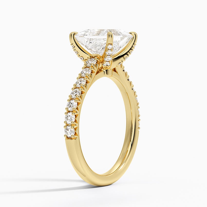 18K Yellow Gold Sienna Half Coverage Hidden Accents Diamond Ring (1/2 ct. tw.)