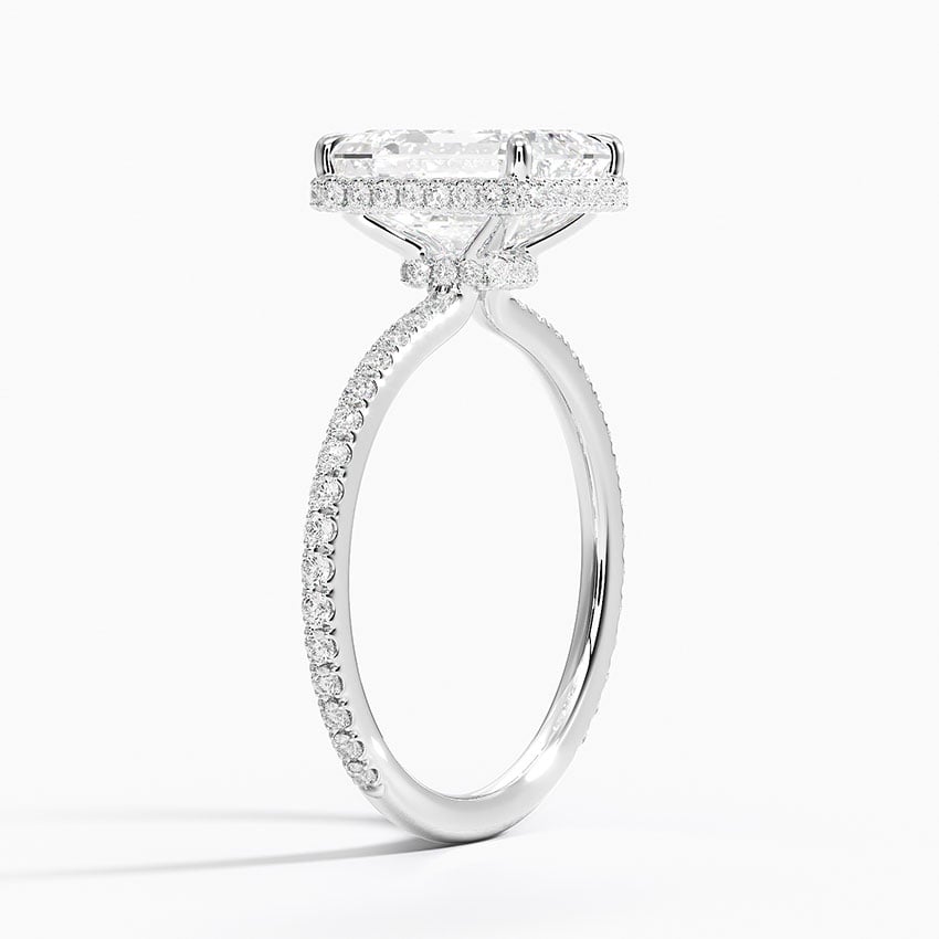 Double Hidden Halo Engagement Ring - Gala