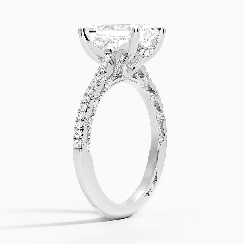 Tacori Lunetta Crescent Cathedral Diamond Ring