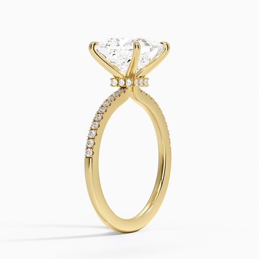 18K Yellow Gold Demi Half Coverage Diamond Ring (1/5 ct. tw.)