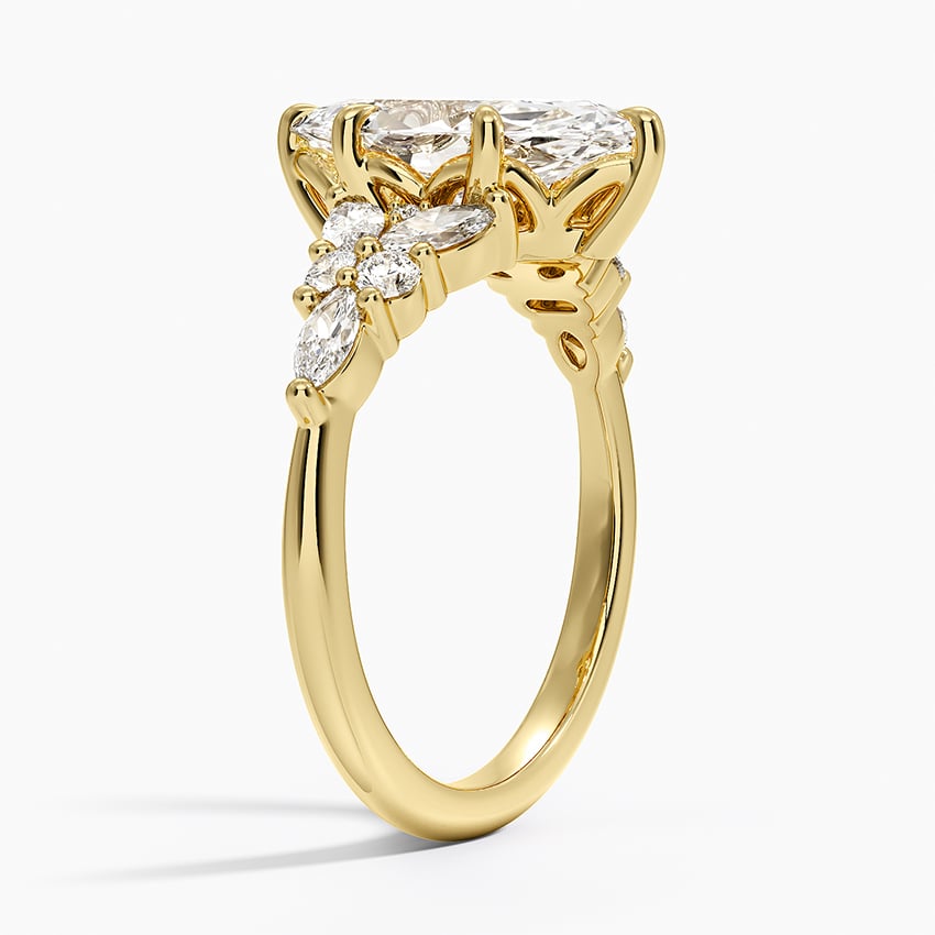 18K Yellow Gold Nadia Taper Diamond Ring
