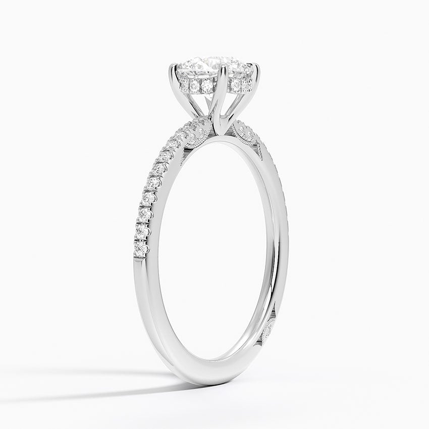 PT Aquamarine Simply Tacori Classic Diamond Ring (1/5 ct. tw.), large top view